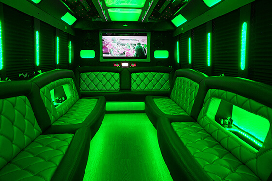 bright green lights