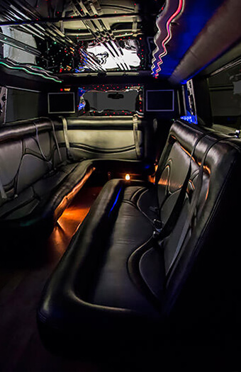 black leather seats